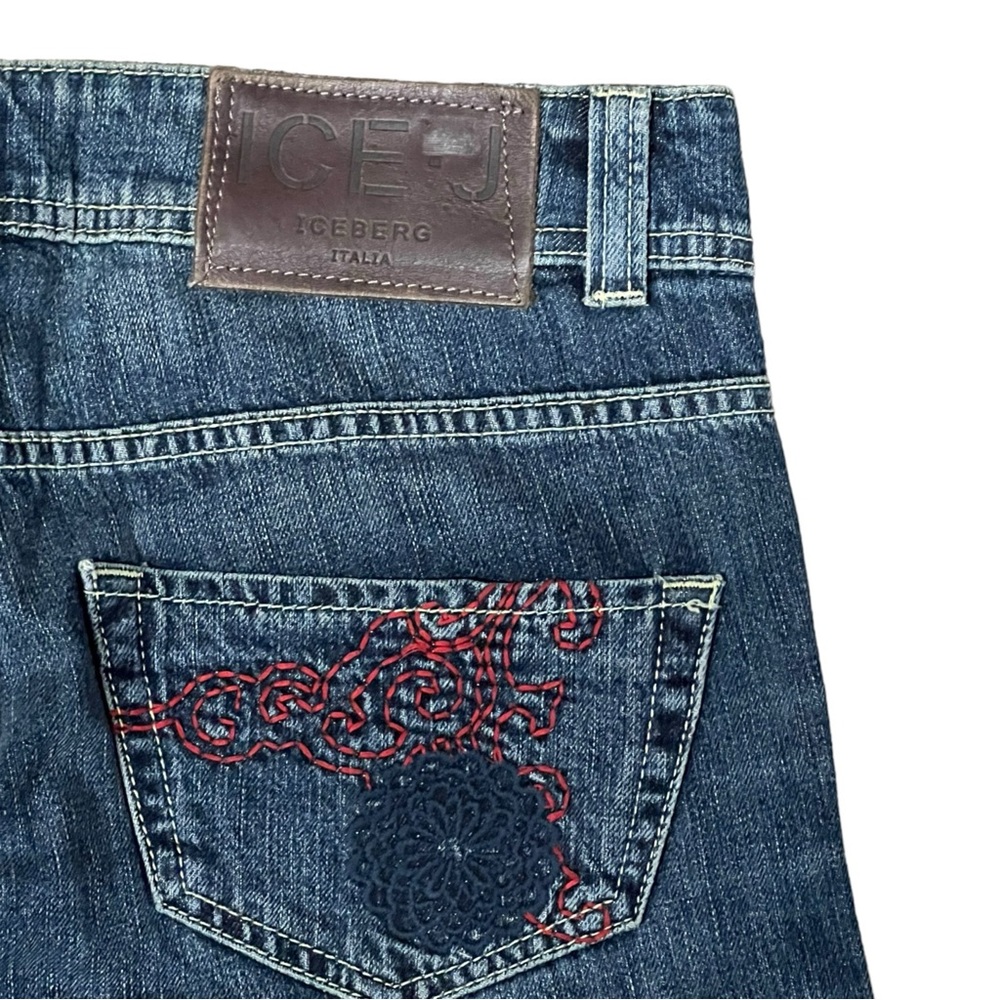 Ice Iceberg Wide Leg Jeans - Blue 28 - Picture 3 of 9
